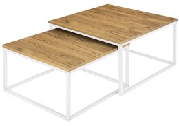 Zestaw 2 stolików skandynawskich VELEN BIAŁY CRAFT 2w1