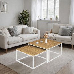 Zestaw 2 stolików skandynawskich VELEN BIAŁY CRAFT 2w1