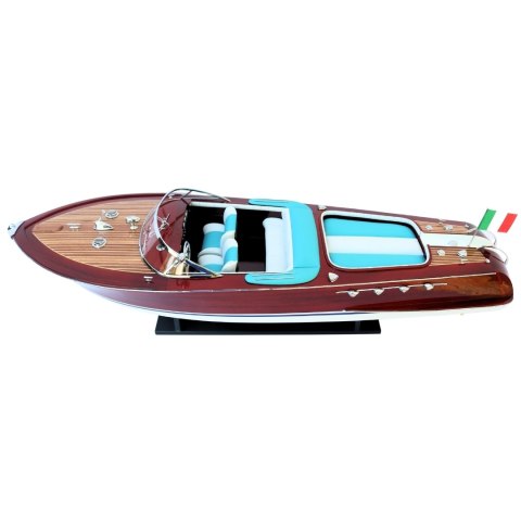Ekskluzywny model motorówki Reeva Aquarama 87cm - wielki, drewniany model klasycznej, włoskiej łodzi motorowej - 4P-90