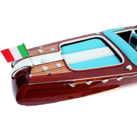 Ekskluzywny model motorówki Reeva Aquarama 87cm - wielki, drewniany model klasycznej, włoskiej łodzi motorowej - 4P-90
