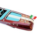 Ekskluzywny model motorówki Reeva Aquarama 87cm - wielki, drewniany model klasycznej, włoskiej łodzi motorowej - 4P-90