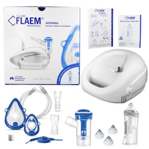 FLAEM AIRMATE DUO Inhalator na katar i kaszel, dzieci i dorośli, cichy i skuteczny