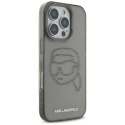Karl Lagerfeld IML Rhinestones Karl Head - Etui do iPhone 16 Pro (czarny)