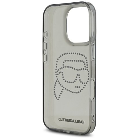 Karl Lagerfeld IML Rhinestones Karl Head - Etui do iPhone 16 Pro (czarny)