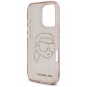 Karl Lagerfeld IML Rhinestones Karl Head - Etui do iPhone 16 Pro (różowy)