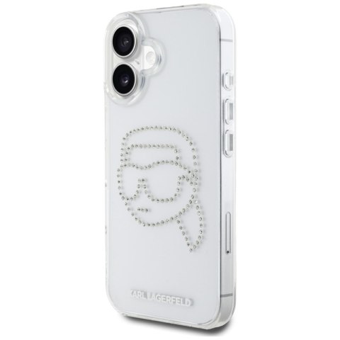 Karl Lagerfeld IML Rhinestones Karl Head - Etui do iPhone 16 (przezroczysty)