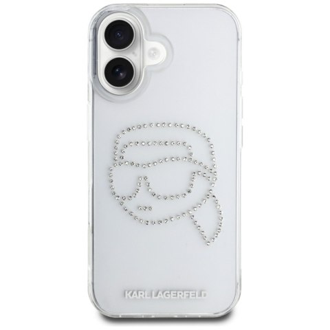 Karl Lagerfeld IML Rhinestones Karl Head - Etui do iPhone 16 (przezroczysty)