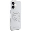 Karl Lagerfeld IML Rhinestones Karl Head - Etui do iPhone 16 (przezroczysty)