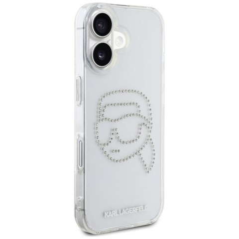 Karl Lagerfeld IML Rhinestones Karl Head - Etui do iPhone 16 (przezroczysty)
