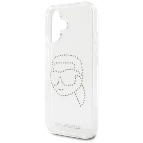 Karl Lagerfeld IML Rhinestones Karl Head - Etui do iPhone 16 (przezroczysty)