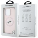 Karl Lagerfeld Silicone Double Heads And Circle MagSafe - Etui do iPhone 16 Pro (różowy)