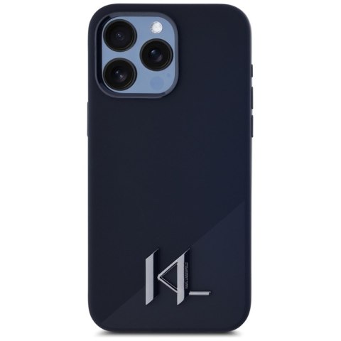 Karl Lagerfeld Silicone Shadow Metal Initial MagSafe - Etui do iPhone 15 Pro Max (czarny)