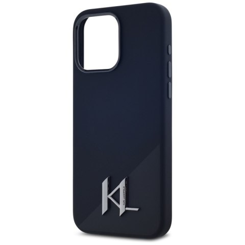 Karl Lagerfeld Silicone Shadow Metal Initial MagSafe - Etui do iPhone 15 Pro Max (czarny)