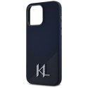 Karl Lagerfeld Silicone Shadow Metal Initial MagSafe - Etui do iPhone 15 Pro (czarny)