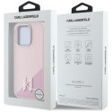 Karl Lagerfeld Silicone Shadow Metal Initial MagSafe - Etui do iPhone 15 Pro (różowy)
