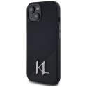 Karl Lagerfeld Silicone Shadow Metal Initial MagSafe - Etui do iPhone 15 (czarny)