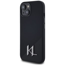 Karl Lagerfeld Silicone Shadow Metal Initial MagSafe - Etui do iPhone 15 (czarny)