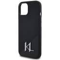 Karl Lagerfeld Silicone Shadow Metal Initial MagSafe - Etui do iPhone 15 (czarny)