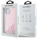 Karl Lagerfeld Silicone Shadow Metal Initial MagSafe - Etui do iPhone 15 (różowy)