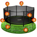 Trampolina ogrodowa 14ft/435cm z siatką zewnętrzną i drabinką Neo-Sport