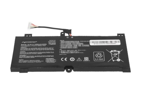Bateria Movano do Asus ROG Strix GL504GM, GL504GS, GL504GV