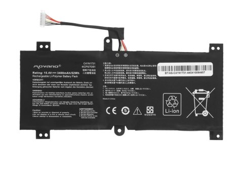 Bateria Movano do Asus ROG Strix GL504GM, GL504GS, GL504GV