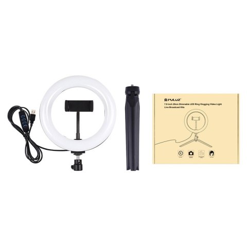 Lampa pierścieniowa LED PULUZ 20cm statyw uchwyt telefonu