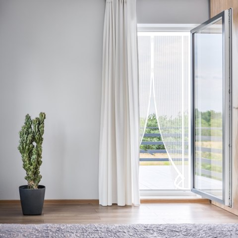 Moskitiera MAGNETYCZNA Drzwiowa do Przycięcia BIAŁA