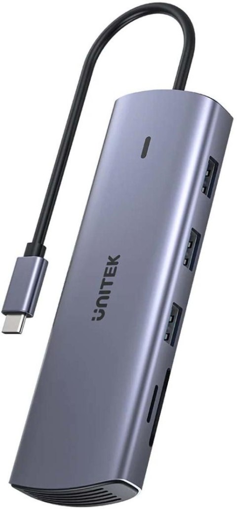 Unitek Hub 9w1 USB C Gigabit Ethernet HDMI VGA 3x USB A czytnik kart PD 100W D1113A