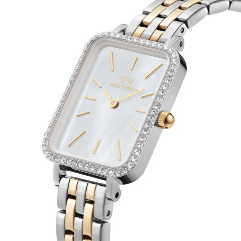 ZEGAREK DAMSKI DANIEL WELLINGTON Quadro Lumine Bezel 5-Link Two-Tone DW00100671 + BOX (zw519g)