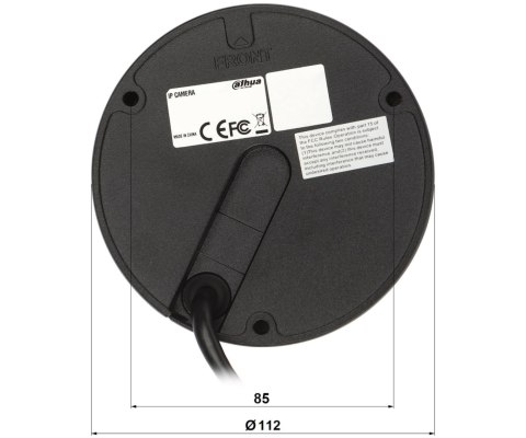 KAMERA WANDALOODPORNA IP IPC-HDBW3649E-AS-IL-0280B-BLACK WizSense Smart Dual Light - 6 Mpx 2.8 mm DAHUA