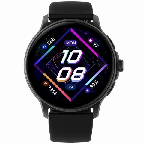 Smartwatch Damski GRAVITY GT12-1 Czarny Pasek Silikonowy + Czarna Bransoleta