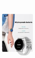 Smartwatch Damski GRAVITY GT12-1 Czarny Pasek Silikonowy + Czarna Bransoleta
