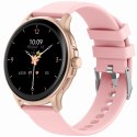 Smartwatch Damski GRAVITY GT12-3 Różowy Pasek Silikonowy + Bransoleta Różowe Złoto