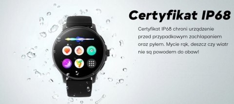Smartwatch Damski GRAVITY GT12-3 Różowy Pasek Silikonowy + Bransoleta Różowe Złoto