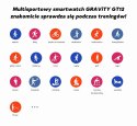 Smartwatch Damski GRAVITY GT12-4 Czarny Pasek Silikonowy + Bransoleta Różowe Złoto