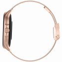 Smartwatch Damski GRAVITY GT12-5 Szary Pasek Silikonowy + Bransoleta Różowe Złoto