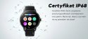 Smartwatch Damski GRAVITY GT12-6 Fioletowy Pasek Silikonowy + Srebrna Bransoleta