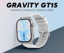 Smartwatch Damski GRAVITY GT15-10 Biały Pasek Silikonowy + Złota Bransoleta