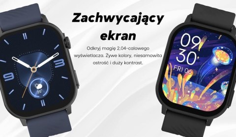 Smartwatch Damski GRAVITY GT15-10 Biały Pasek Silikonowy + Złota Bransoleta