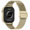 Smartwatch Damski GRAVITY GT15-11 Granatowy Pasek Silikonowy + Złota Bransoleta