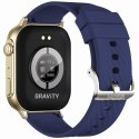 Smartwatch Damski GRAVITY GT15-11 Granatowy Pasek Silikonowy + Złota Bransoleta