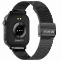 Smartwatch Damski GRAVITY GT15-12 Granatowy Pasek Silikonowy + Czarna Bransoleta