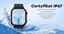 Smartwatch Damski GRAVITY GT15-12 Granatowy Pasek Silikonowy + Czarna Bransoleta