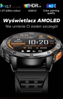 Smartwatch Męski GRAVITY GPS GT24-1 Czarny Pasek Silikonowy + Granatowy Pasek Silikonowy