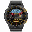 Smartwatch Męski GRAVITY GPS GT24-3 Czarny Pasek Silikonowy + Pomarańczowy Pasek Silikonowy