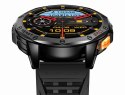 Smartwatch Męski GRAVITY GPS GT24-3 Czarny Pasek Silikonowy + Pomarańczowy Pasek Silikonowy