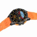 Smartwatch Męski GRAVITY GPS GT24-3 Czarny Pasek Silikonowy + Pomarańczowy Pasek Silikonowy
