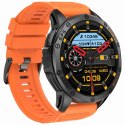 Smartwatch Męski GRAVITY GPS GT24-3 Czarny Pasek Silikonowy + Pomarańczowy Pasek Silikonowy