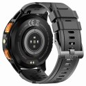Smartwatch Męski GRAVITY GPS GT24-3 Czarny Pasek Silikonowy + Pomarańczowy Pasek Silikonowy